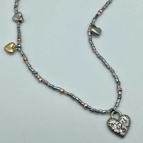 J.Jill NEW Artisanal Hearts Necklace NWT - Picture 4 of 7